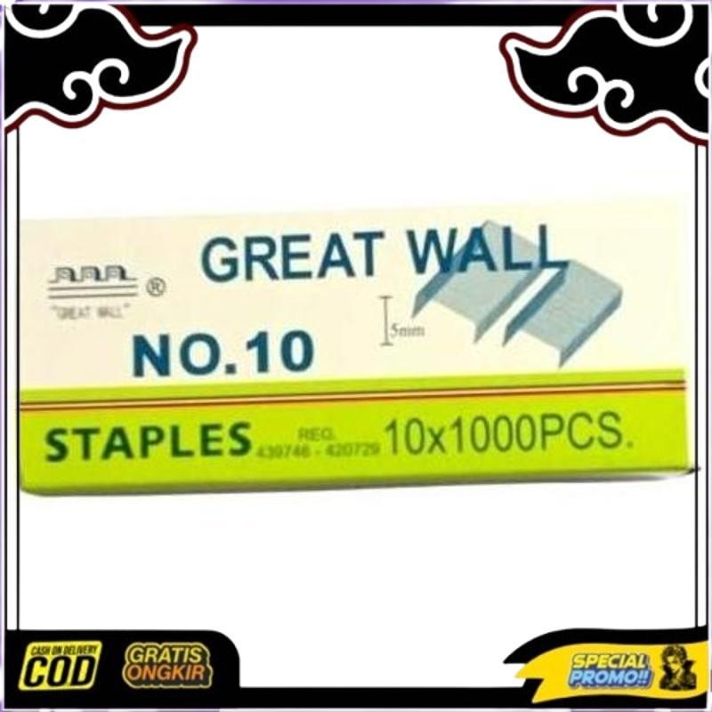 

Ready Stock Trend Isi Staples Great Wall No.10 Original (1 Pak Isi 10 Box) Trend