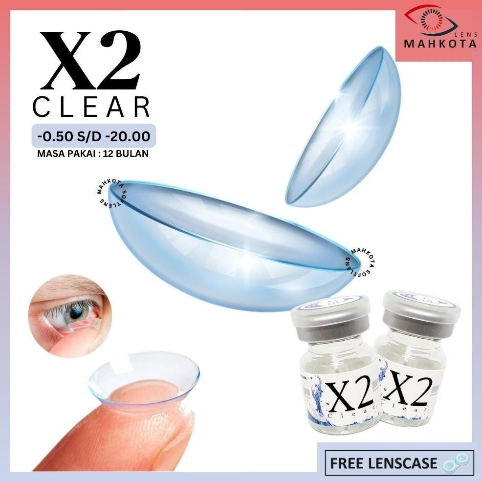 Berkualitas SOFTLENS BENING X2 CLEAR 1 TAHUN (-0.50 S/D -10.00) BISA BEDA MINUS DIA 14.00MM / Softle