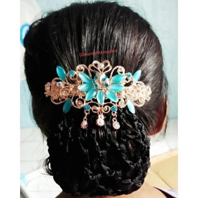 Jepit Otomatis Hairnet | Jepit Korea 8Cm | Jepit Cetek | Kep | Jepit Korea Permata