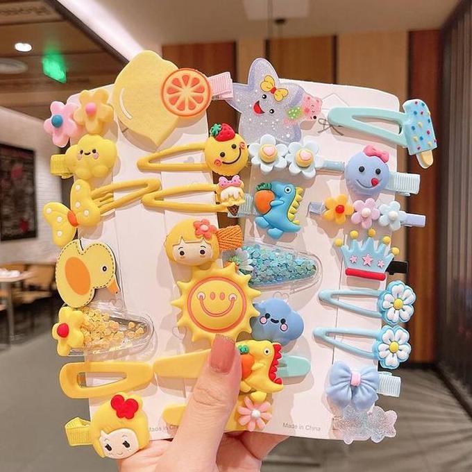 Set Jepit 14 Pcs / Set Jepit Rambut Anak Lucu / Jepitan Aksesoris Rambut Anak Murah / Jepit Rambut A