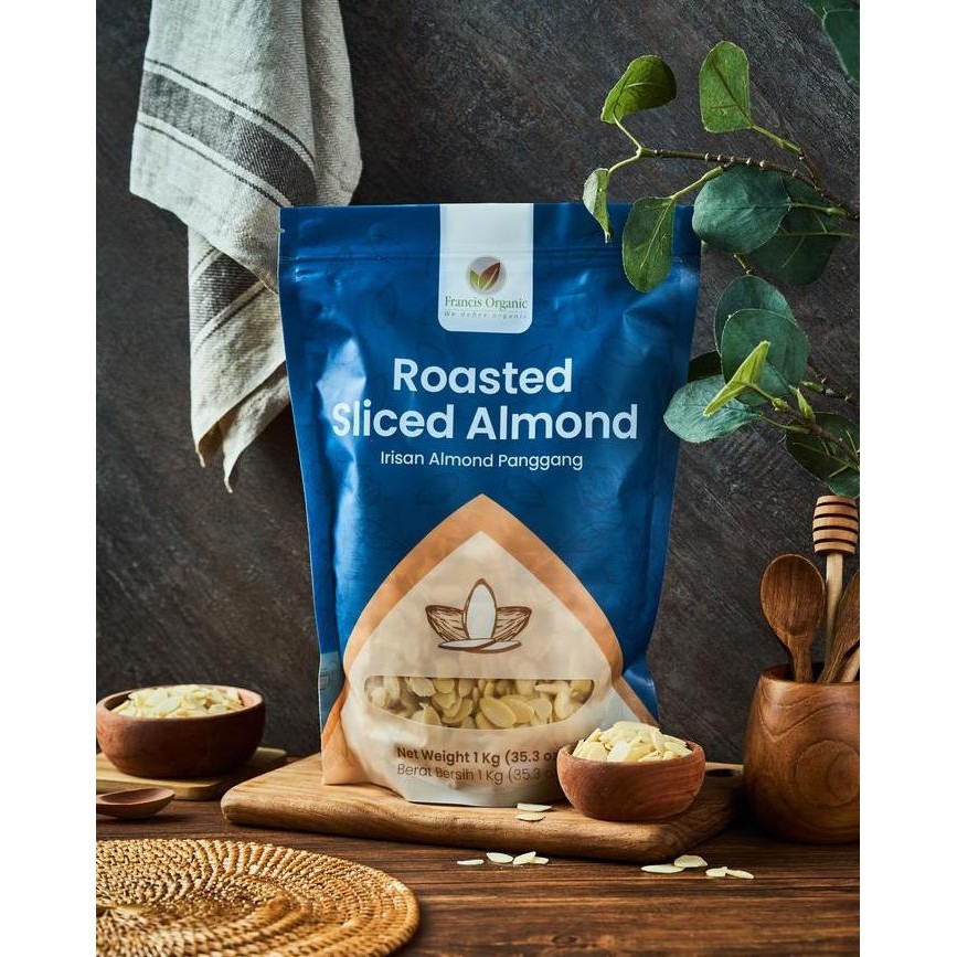 

Roasted Sliced Almond 1 Kg / Sliced Almond Panggang 1000 Gram Pasti Ori