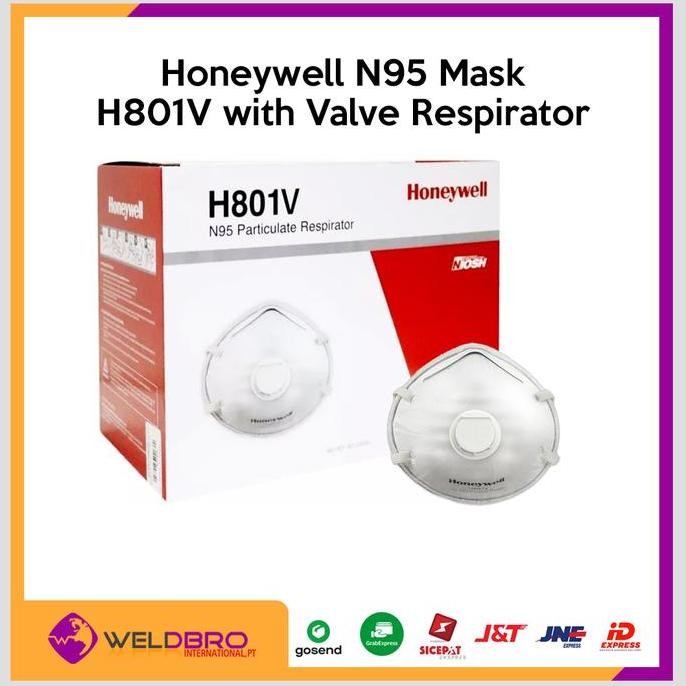 Masker N95 Disposable Respirator Honeywell H801V 95% Filter Anti Covid Co