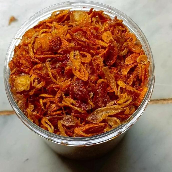 

Bawang goreng premium asli tanpa tepung 275gr (toples) ms