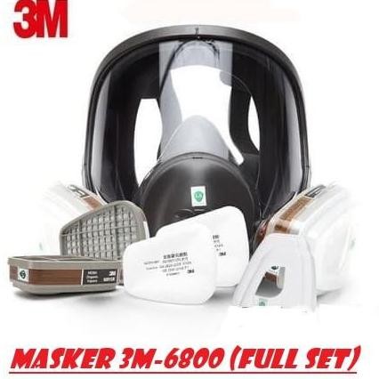 3M Masker Reusable Full Face Mask Respirator 6800 Co