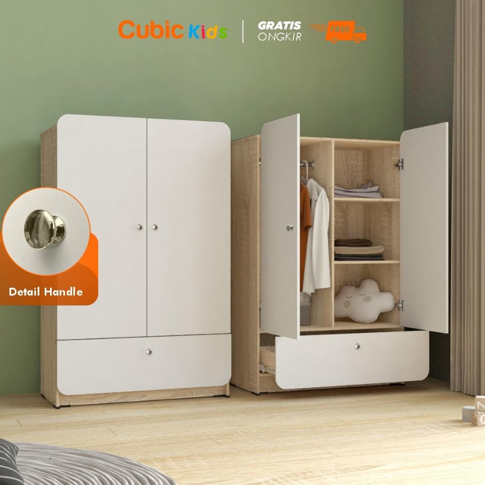 Cubic Lemari Baju / Lemari Pakaian 2 Pintu / PONYO BL 120
