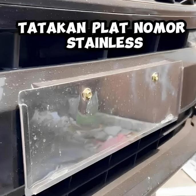 Dudukan Plat Nomor Mobil Stainless Universal / Plat Nomor Mobil Untuk Semua Mobil  Kendaraan Asli