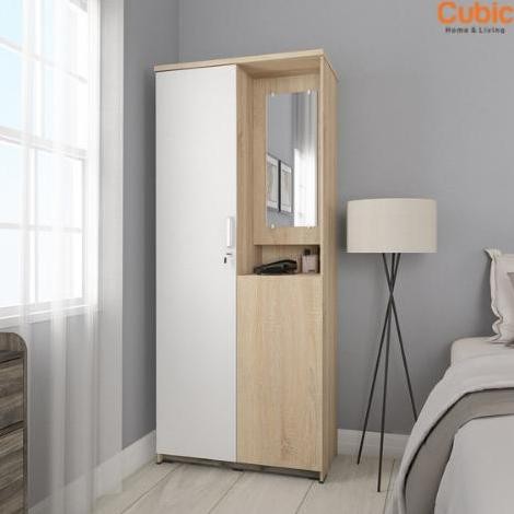 Cubic Lemari Pakaian Minimalis / Lemari Baju 2 Pintu / Luna Lpm 201