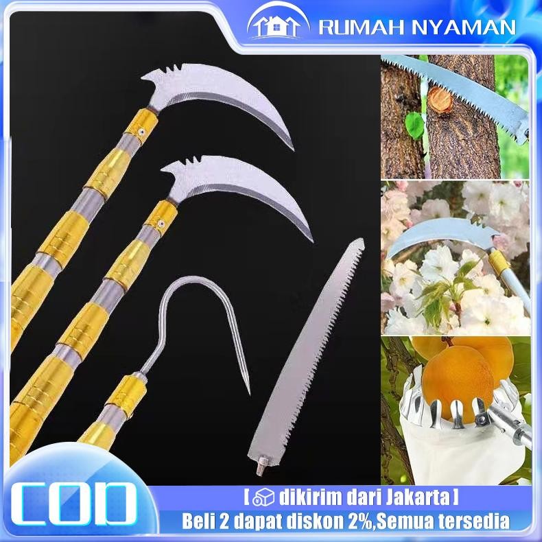 NEW PROMO 7 Set 3/6/7/10M Alat Pemetik Buah alat pemetik buah/galah pemetik buah/tongkat pemetik bua