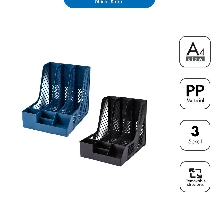 

Bantex File Organizer Magazine Holder Rak Simpan Buku Dan Bahan Pp 3 Section Bj7646