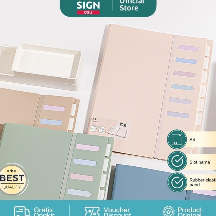 

Nusn File Holder Map Dokumen A4 6 Slot Muat Banyak Warna Pastel Ns516