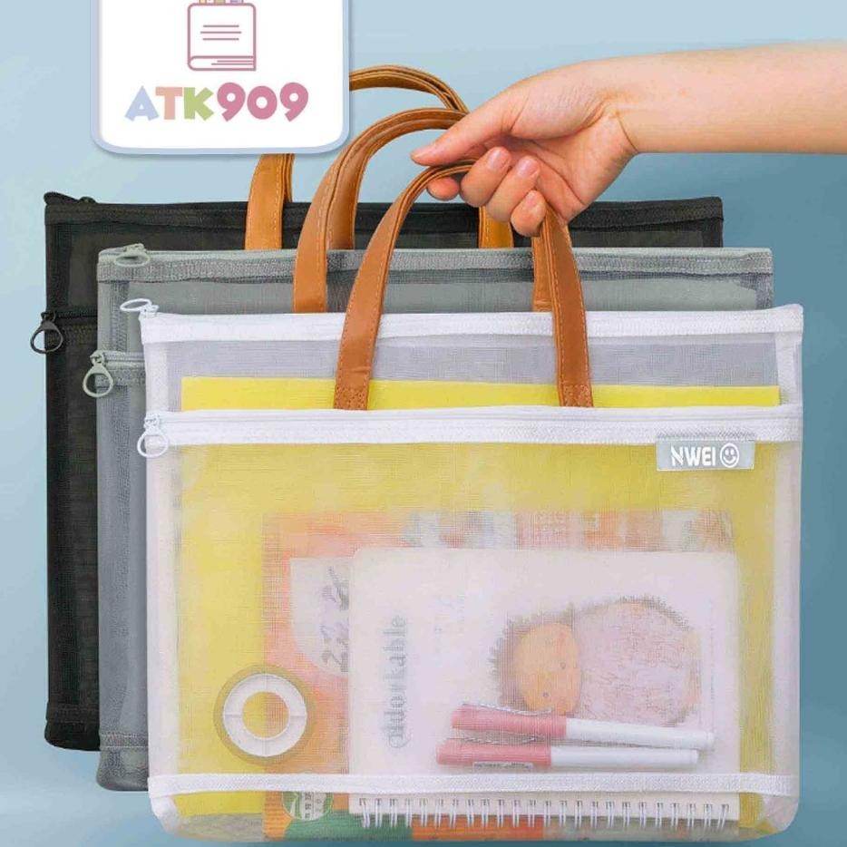 

Atk909 Sinsa Map Jaring Tas Folder Tas Les Serbaguna File Holder Map Dokumen A4 Resleting Elegan