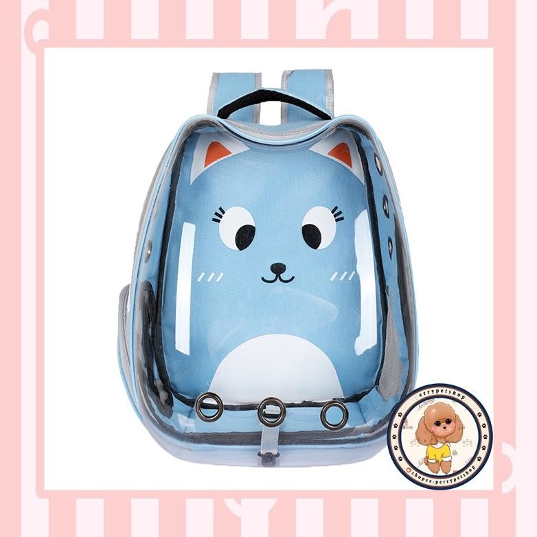 Pet Carrier Astronot Motif Telinga Kucing Lucu Pet Cargo untuk Anjing dan Kucing MURAH