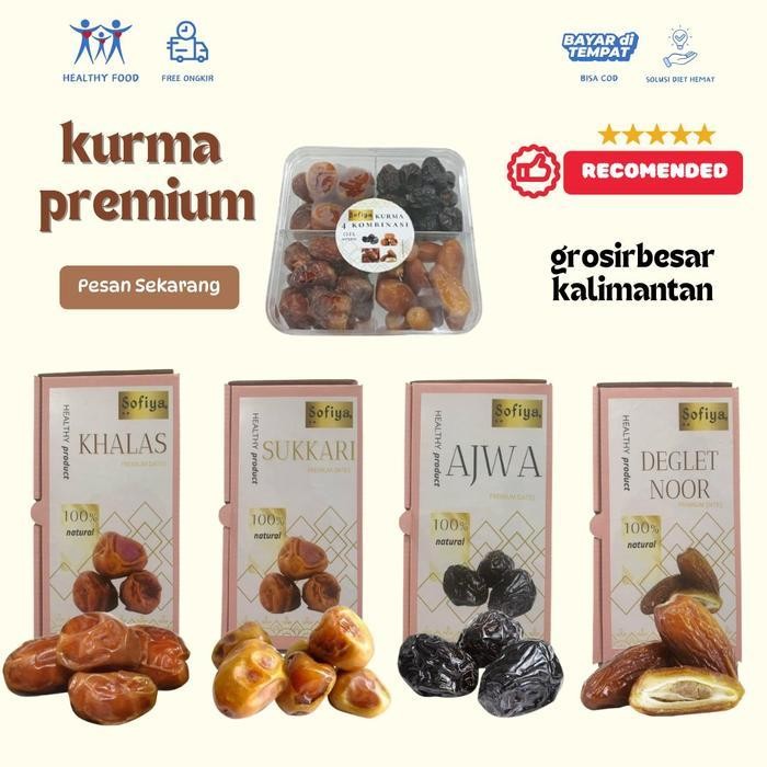 

Rps Cod 500 Gr Kurma Box Sofiyapremium Sukari/Ajwa/Tunisia/Khalas Madu Tunis Deglet Noor Safiya