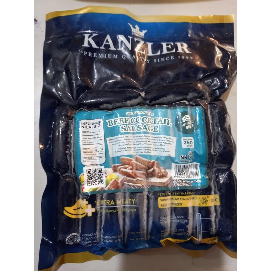 

Rps Kanzler Beef Cocktail Sausage / Sosis Sapi Cocktail 250 Gram