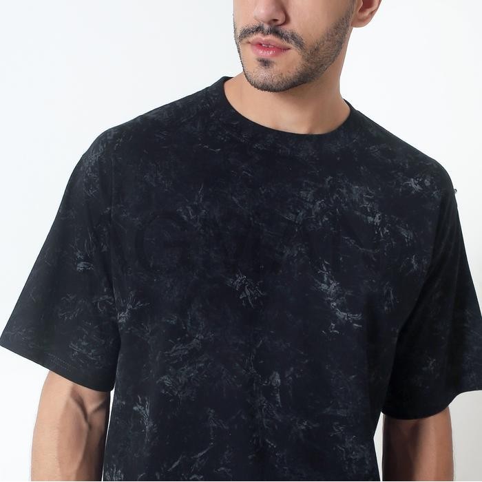 ST AGMAN Kaos oversize stone washed katun pria gaya kasual nyaman untuk santai dan keren Combed Dist