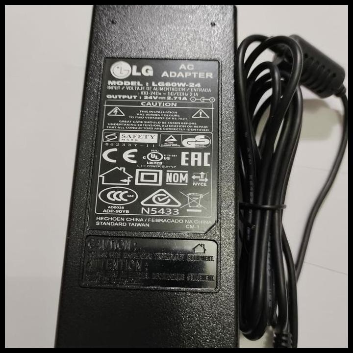 NEW Charger Adaptor TV LED LCD Monitor LG 24V 2,71A 22LS3300 19LS3300