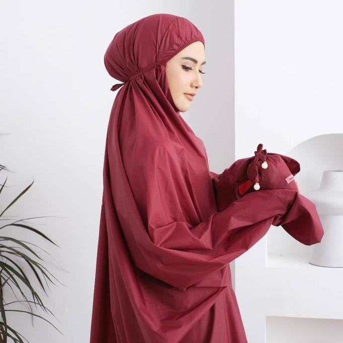 yunashop mukena terusan parasut korea travelling tas mini