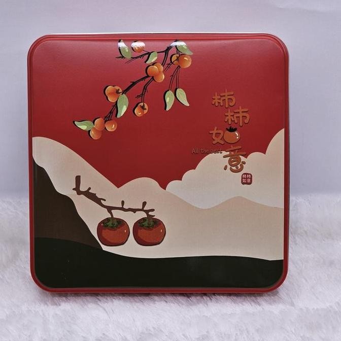 

IMLEK cookie tin box 17X17X6 square / kaleng kue natal xmas