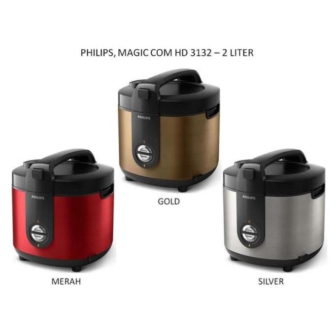 Promo PHILIPS Magicom Rice Cooker Penanak Nasi 2L HD3132 HD-3132 Stainless COD