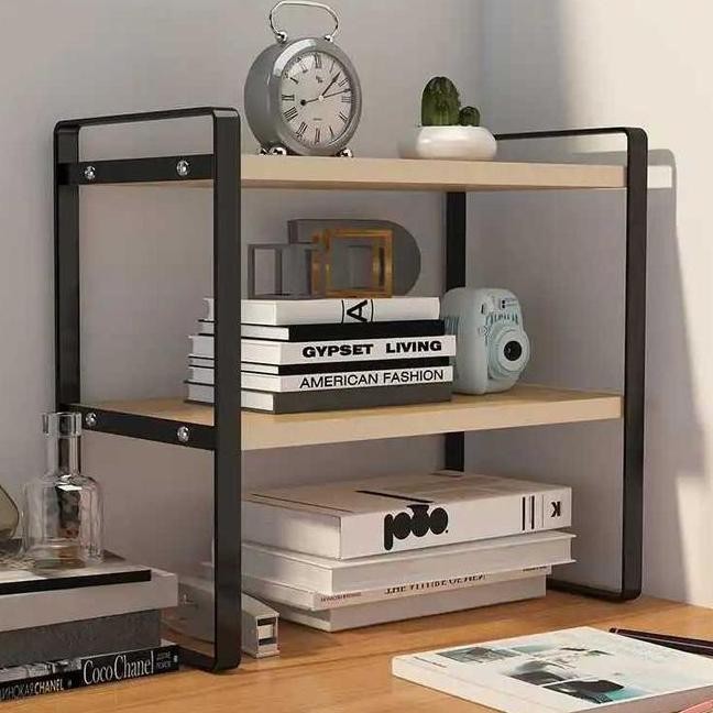 Rak Meja Buku Printer Minimalis Diy Table Organizer Tingkat