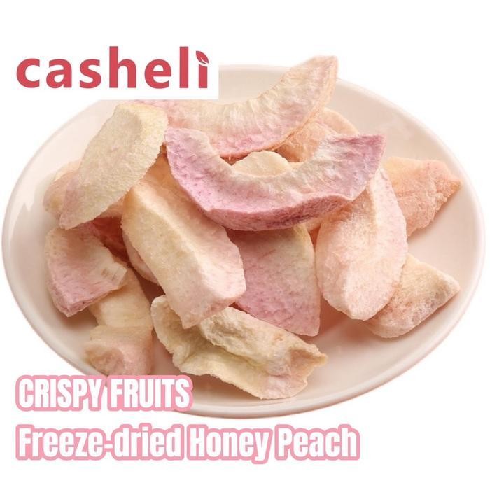 

FF casheli Peach Keripik Freeze-dried Peach Grade A Snack Cemilan Kering Crispy Food Fruit Chips snacks