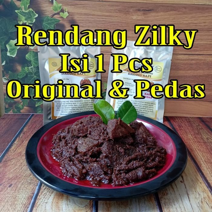 

Rps Rendang Zilky Isi 1 Pcs Potong Daging Sapi Khas Asli Padang Minang Randang 50Gr 50 Gr Bumbu Original Ori Pedas Pedes Makanan Dalam Kemasan Praktis Ekonomis Siap Saji Bukan Mama Mamah Fuji Puji Murah Enak