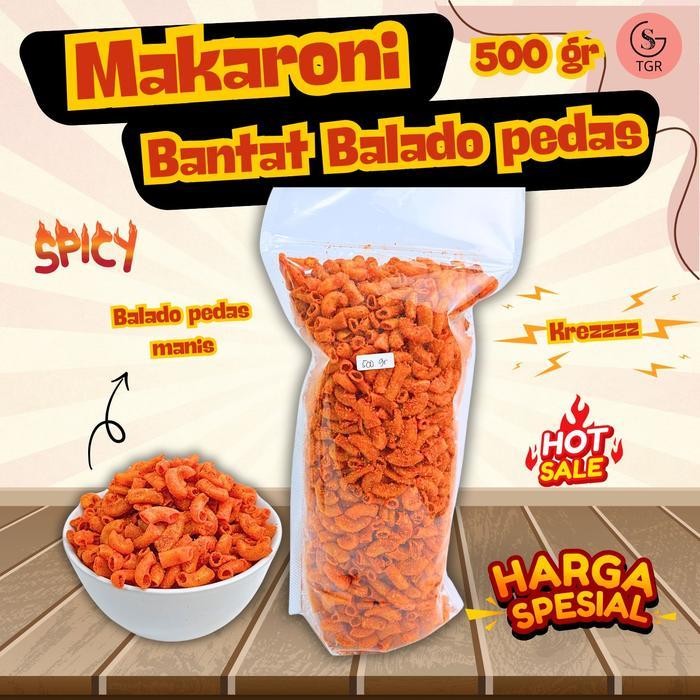 

FF 500 GR MAKARONI BANTAT CIKRUH BALADO PEDAS DAUN JERUK MAKARONI KRIUKK
