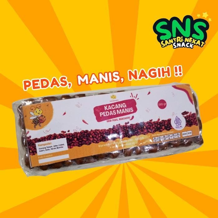 

FF SNS - 10 Pack 1500gr (100 pcs) Kacang Pedas Manis Camilan Jadul Enak Food Snacks Cemilan