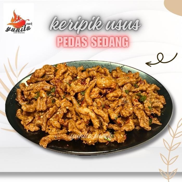 

FF Keripik Usus Ayam Krispi Pedas bumbu Rempah 100gram Cemilan Snacks