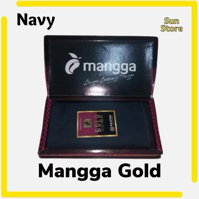 Sarung Tenun Mangga Gold Polos Katun Premium Halus 100x130cm - Hitam, Pria, Maroon, Motif, Dewasa, S