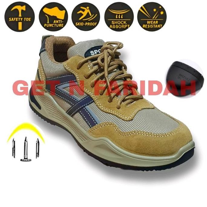Sepatu Safety Anti Static 6000Volt Ujung Besi Alas Anti Paku Keren Shoes Co
