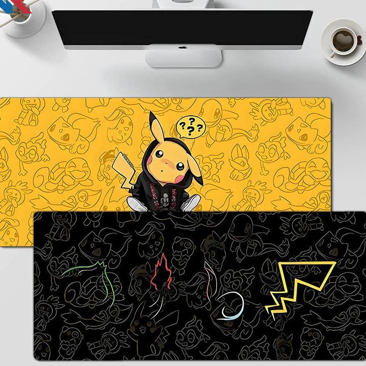 Mousepad Gaming Pad Mousepad Deskmat Keyboard Pad Besar Kecil Mousepad Anti Slip Cute Pikachu Pokemo