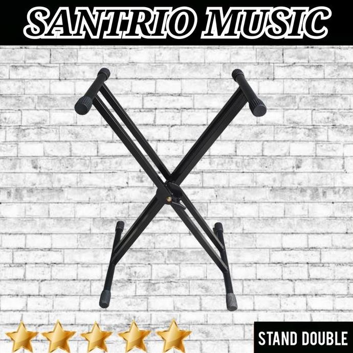 Promo Stand Double Keyboard - Piano - Stand Keyboard Double - Stand Piano