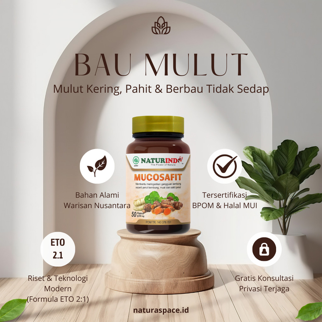 Obat Bau Mulut Kering Pahit Lidah Putih Bau Tidak Sedap Asam Lambung Herbal