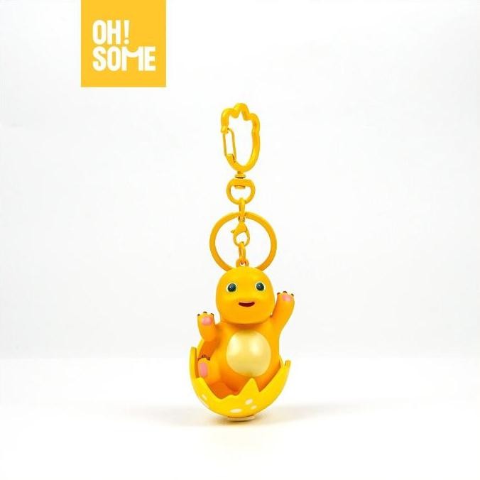 Stok Terbatas OHSOME BAIMAO Gantungan Kunci Dino Kuning Lucu Karakter Nailong Aksesoris Tas