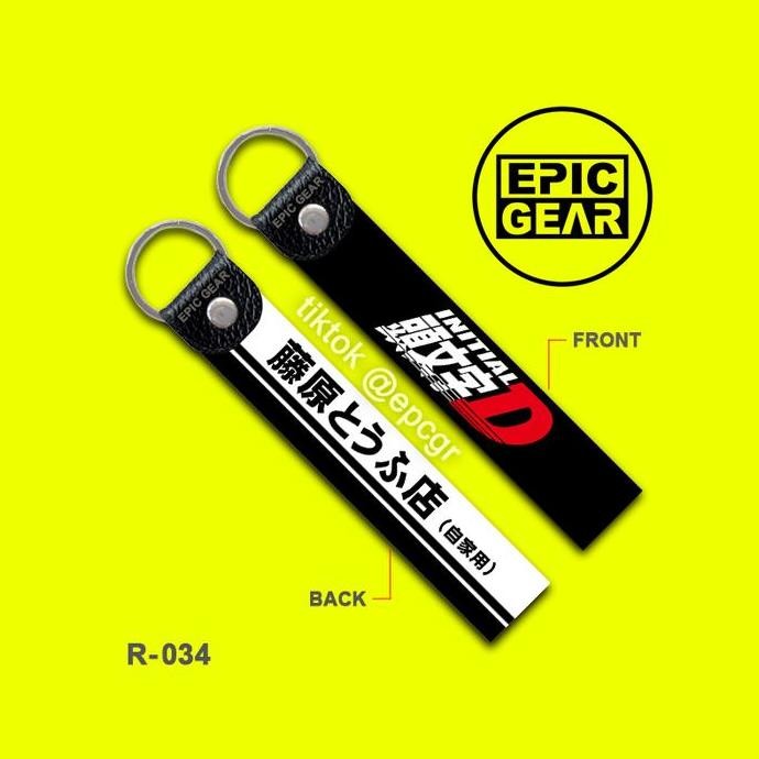 Stok Terbatas Gantungan Kunci Initial D Fujiwara Tofu Premium Keychain Logo JDM Anime Jepang