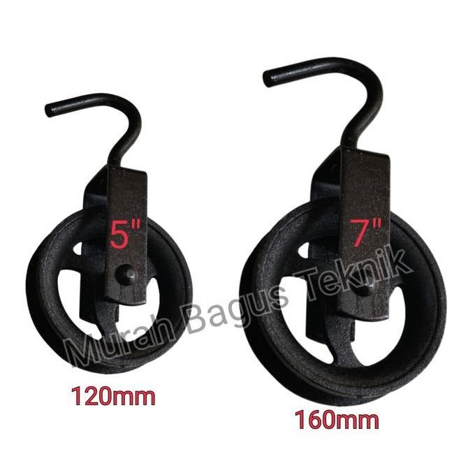 Pulley / Katrol / Kerekan Sumur / Kerekan Semen Cor / Timba Air - 5" 120Mm Co