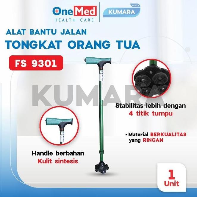 Terbaru Onemed - Tongkat Orang Tua 9301 Kaki 1 / Tongkat Orang Tua Ready
