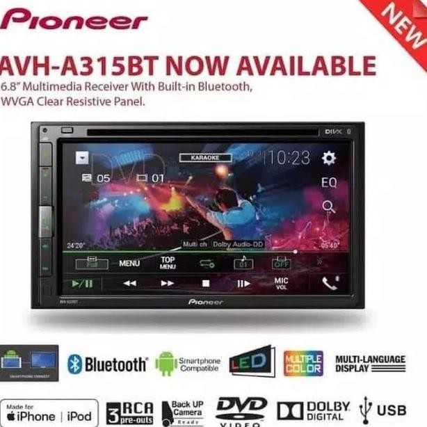 Pioneer AVH A315 BT AVH-A315BT A315BT Tape Headunit Android Mirrorlink