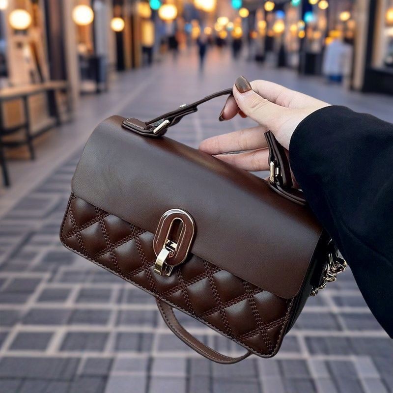 Tas Tangan Wanita Rantai Quilted Kecil Gaya Chanel Tas Ketiak Baru Tas Selempang Kecil