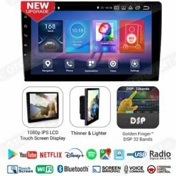 head unit android orca 9 inch 2/32 dsp + camera + pasang