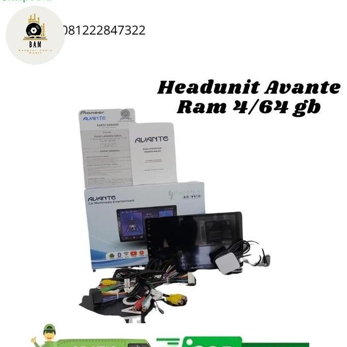 Headunit android 9/10 inchi Avante PHOENIX By pioneer RAM 4/64GB / HEAD UNIT ANDROID AVANTE PHOENIX 