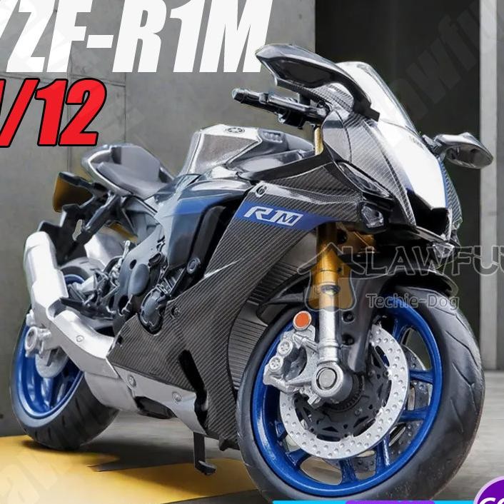 112 Yamaha Yzfr1 M Diecast El Skala El Sepeda Motor R1M Sepeda Motor Bike Kit R1M Diecast Motor Skal