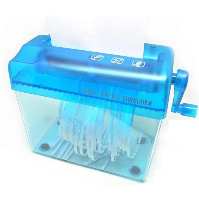 Premium Mesin Penghancur Pemotong Giling Kertas Manual Hand Shredder Paper