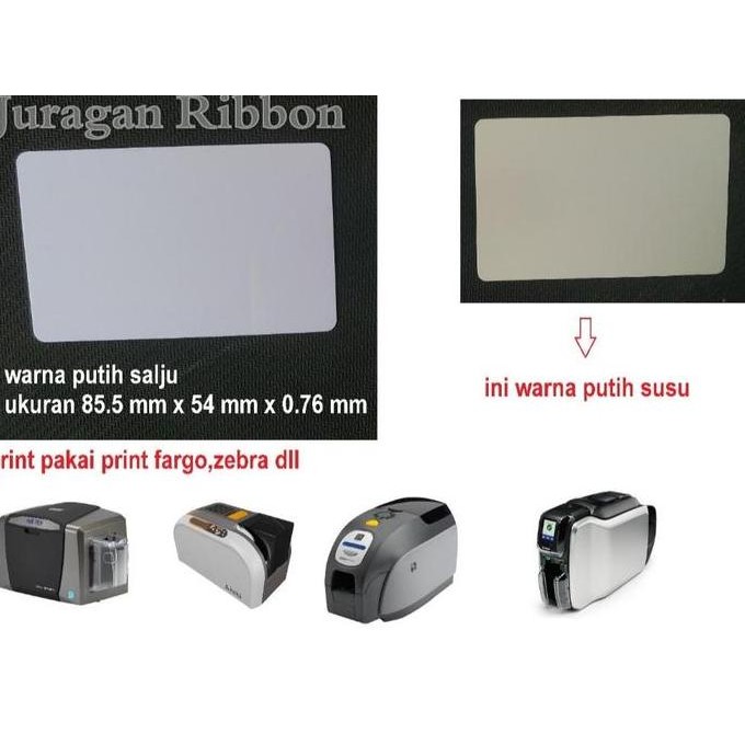 

Premium Kartu PVC Blank Id Card High Quality putih salju ( 1 Box=250 pcs ) A