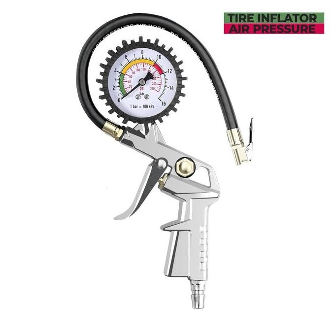Allefix Alat Ukur Tekanan Ban Pengukur Tekanan Udara Ban Mobil Truk Inflator - 6624 Co