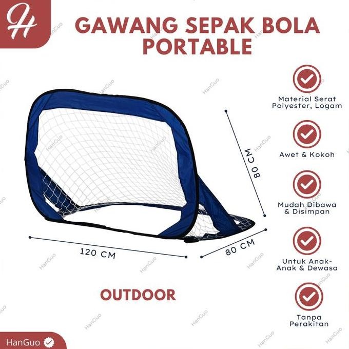Gawang Futsal Portable Jaring Football Goal Kage Gawang Sepakbola Mini