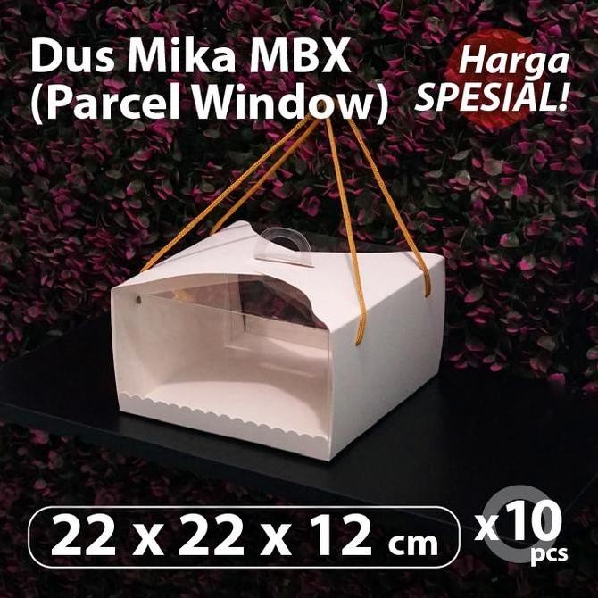 

Paket 10 pcs - Box Mika MBX 22 x 22 x 12 cm - Dus Parcel Window - Tart