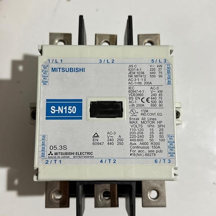 Kontaktor 200A 3phase 3P S-N150 SN150 MITSUBISHI