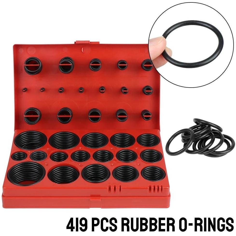 GOJEK MURAH 419PCS Universal Karet Rubber O Ring Seal Tightening Karet Ruber Tebal Seal Kit Set Rubb